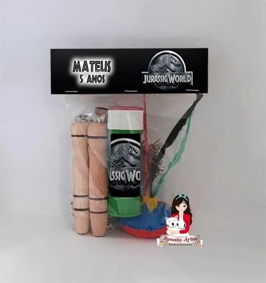 Kit Lembrancinha com Bolha de Sabão Jurassic