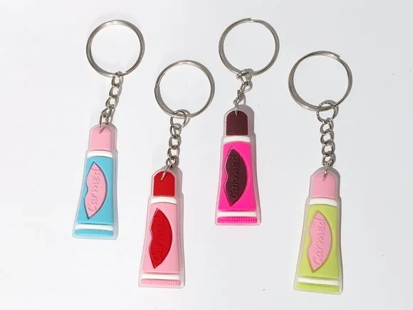 Chaveiro Batom,gloss,carmed Emborrachado Pacote C/8 Unidades