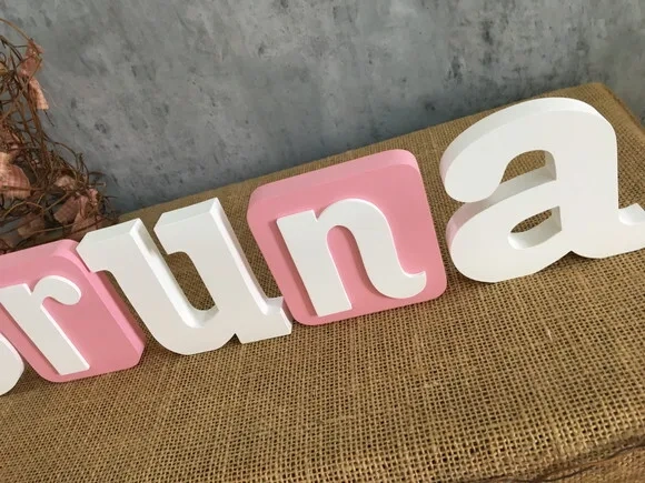 Letras Decorativas Blocos Borboleta