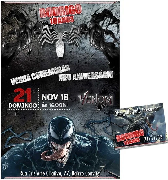 CONVITE DIGITAL C/TAG Venom