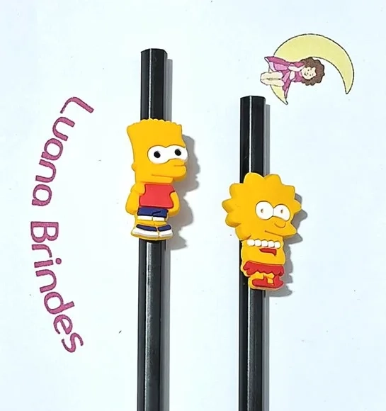 Lápis C/ponteira Simpsons Emborrachado Pacote com 6 Unidades