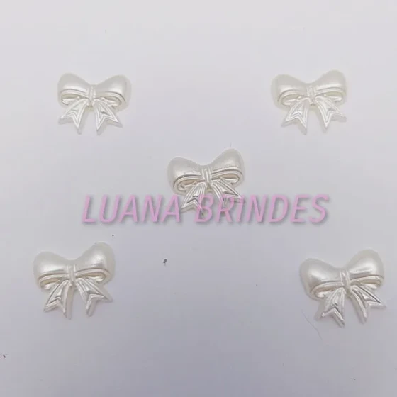 Chaton de Laço Creme - 14mm - pct c/100 unidades