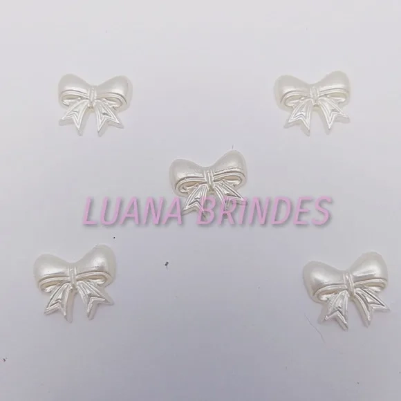 Chaton de Laço Creme - 14mm - pct c/100 unidades