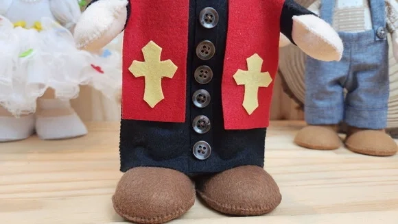 Padre Caipira em Feltro - Antes de Comprar Chamar no Chat