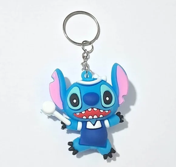 Chaveiro Stitch Emborrachado Pacote com 2 Unidades