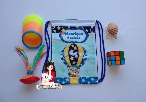 Mochila Brinquedos Retrô Tema do Urso Baloeiro