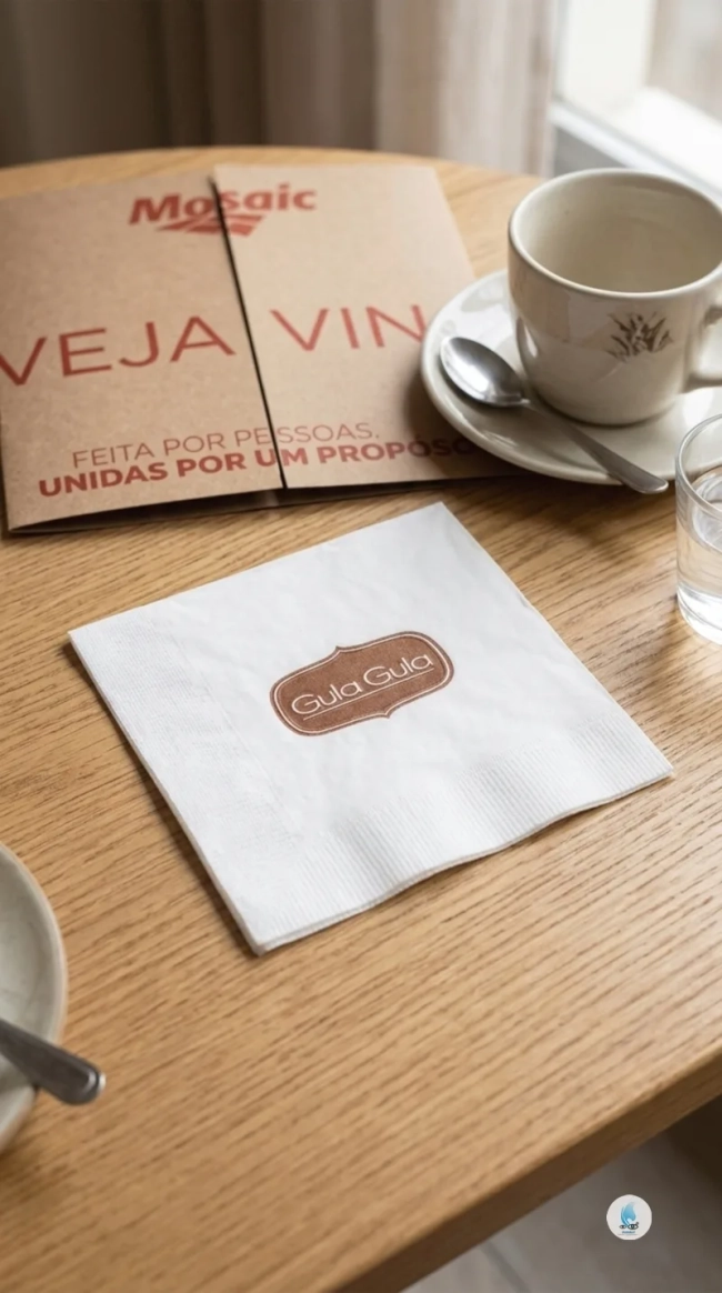 Guardanapo de Papel Coquetel Personalizado com sua Arte