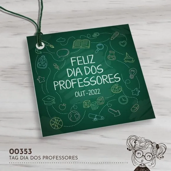 Tag Quadrada Dia dos Professores - 00353