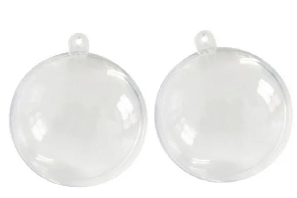 Bola Acrílica Transparente 7cm - Pacote com 10 Unidades