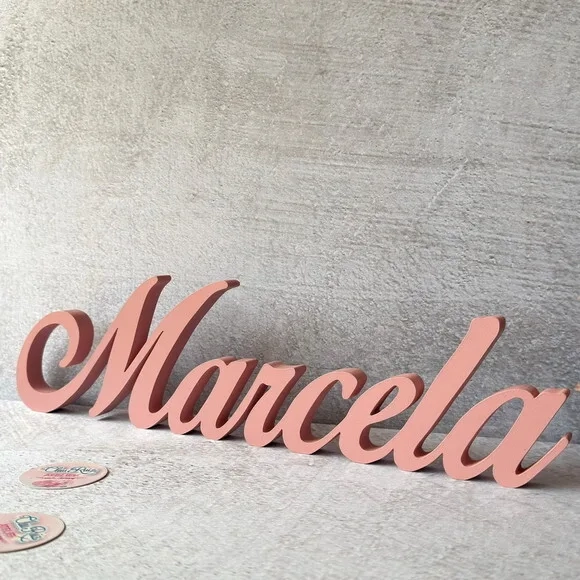 Linha Cursiva -letras Decorativas em mdf Quarto de Bebê