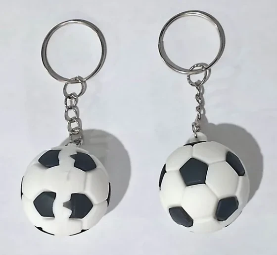 Chaveiro Bola de Futebol 3d - 2 Unidades