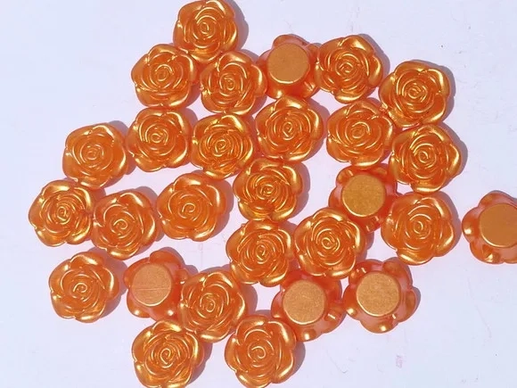 Rosa Pérolada com Furo Passante 14mm Pacote 50 Unidades