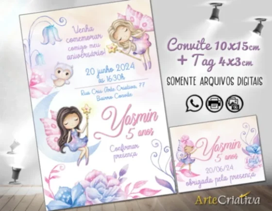 Convite Digital C/tag Jardim das Fadas 8