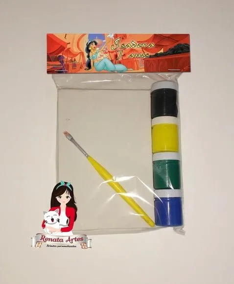 Kit Pintura Personalizado Princesa Jasmine