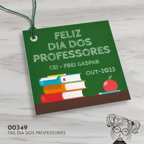 Tag Quadrada Dia dos Professores - 00349