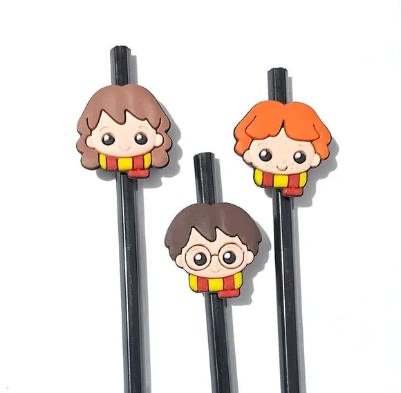 Lápis C/ponteira Harry Potter Emborrachado Pacote C/6 Peças