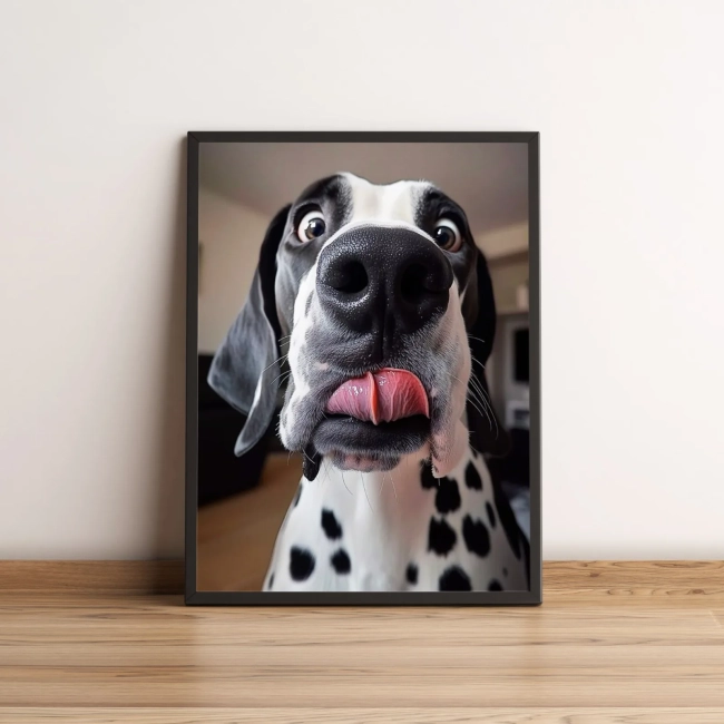 Quadro Cachorro Divertido com Língua de Fora 2667