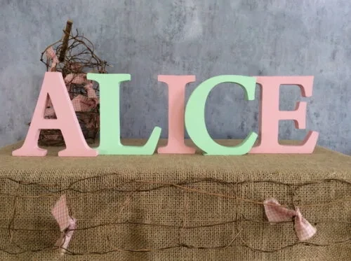 Letras Bastão Decorativas - Nome em Mdf- Quarto de Bebê