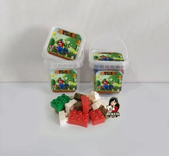 Monta Monta no Baldinho Personalizado Super Mario