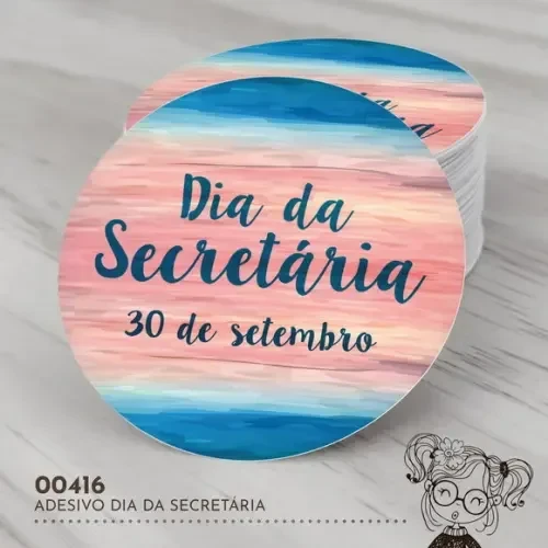 Adesivo Redondo Dia da Secretária - 00416