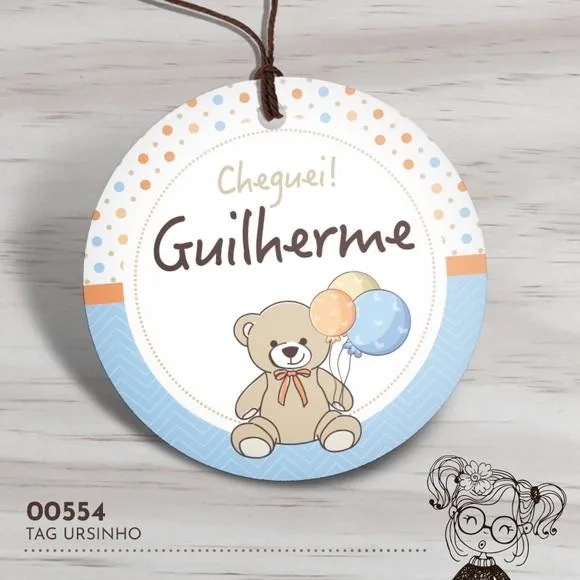 Tag Redonda Ursinho - 00554