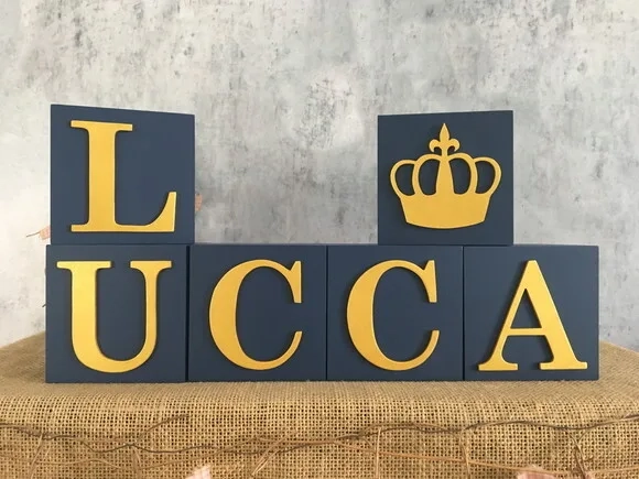 Cubos Decorativos 10x10 com Coroa Pequeno Príncipe