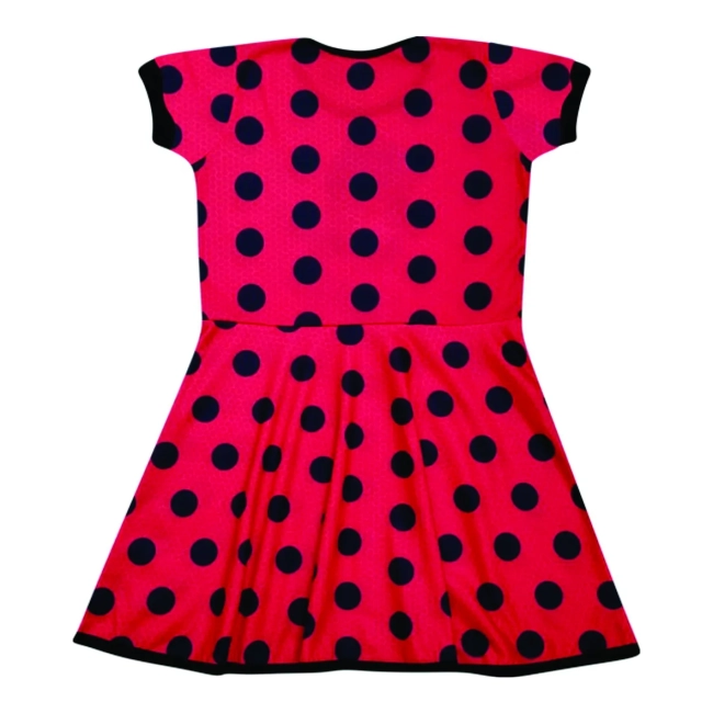 Vestido Infantil Fantasia Vermelho com Bolinhas Pretas Joaninha