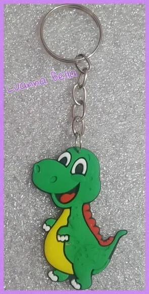 Chaveiros Dinossauros de borracha -Pct c/4 unidades