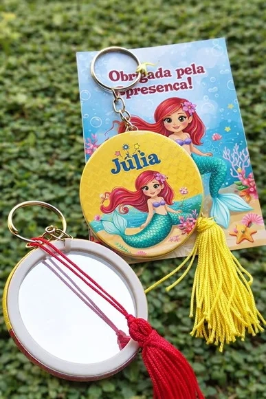 Chaveiro Espelho Botton - Qualquer Tema ou Logo