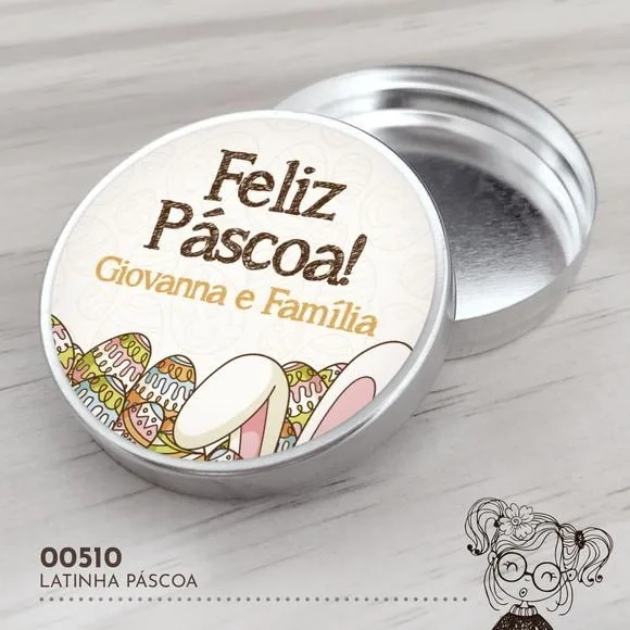 Latinha Adesivada Páscoa - 00510