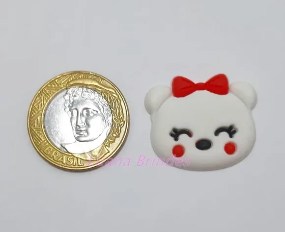 Aplique Panda Emborrachado - pct com 10 unidades