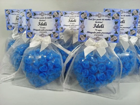 Lembrancinha de Aniversário: Sabonete Coração Floral