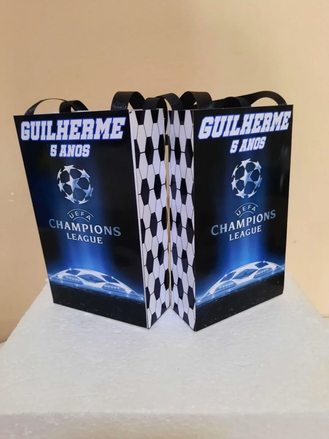 Sacolinhas Personalizadas Champions League para Lembrancinhas