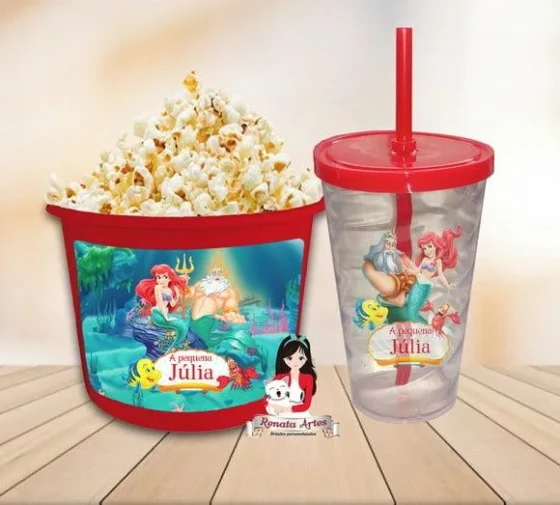 Kit Cinema Personalizado a Pequena Sereia Ariel