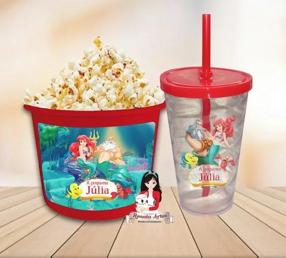 Kit Cinema Personalizado a Pequena Sereia Ariel
