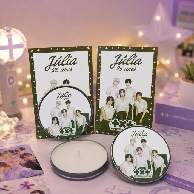 42 unidades de Vela Aromática na latinha Personalizada, TXT - Eventos, Festas, Brindes, fazemos qualquer tema