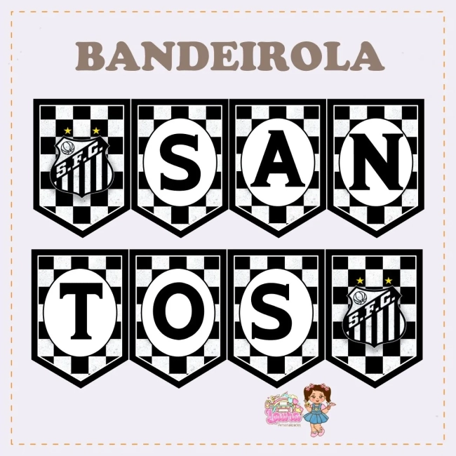 Kit Festa Só Um Bolinho SANTOS - Decoração de Festa