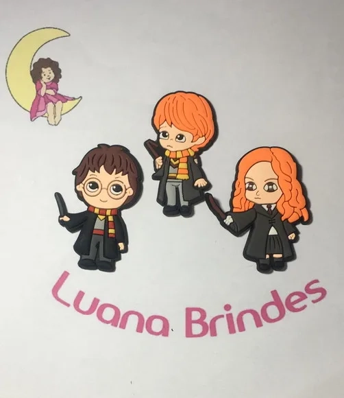 Aplique Harry Potter e Amigos Emborrachado Pct C/6 Unidades