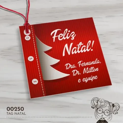 Tag Quadrada Natal - 00250