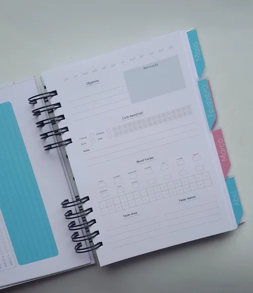 Planner Fitness Mod 01 + Divisórias - Escolha a Capa