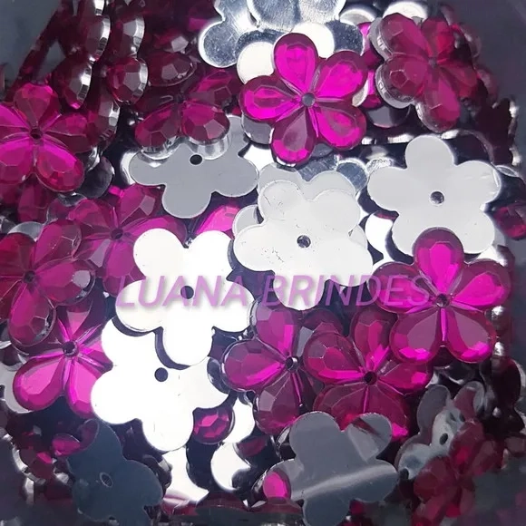 Chaton de Flor Pink - 18mm - pct c/ 100 unidades