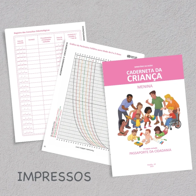 Impresso Caderneta de Saúde Padrão Menina- 7 ed revisada