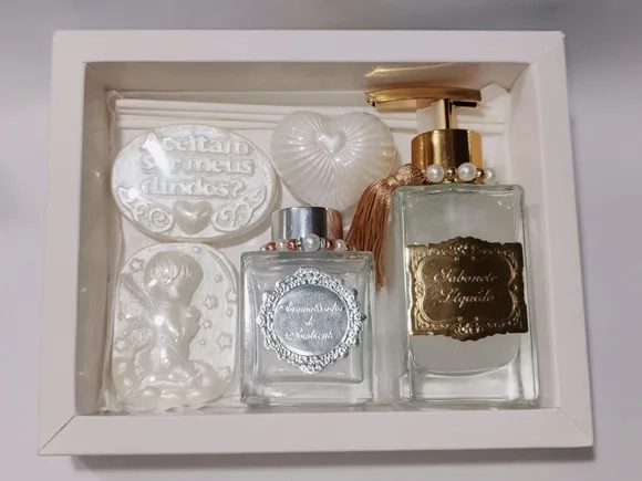 Kit Padrinhos de Batismo: Sabonete Líquido com Aromatizador