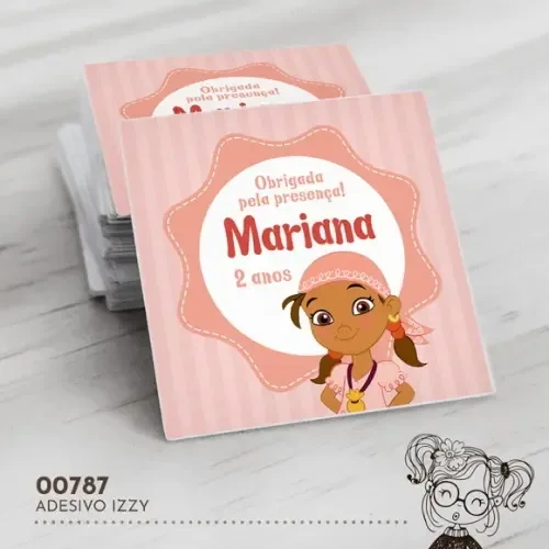 Adesivo Quadrado Izzy - 00787