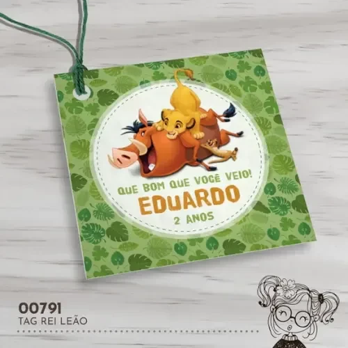 Tag Quadrada Rei Leão - 00791