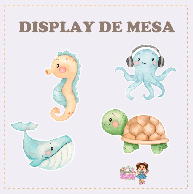 Kit Festa Só Um Bolinho FUNDO DO MAR  MENINO - Decoração de Festa