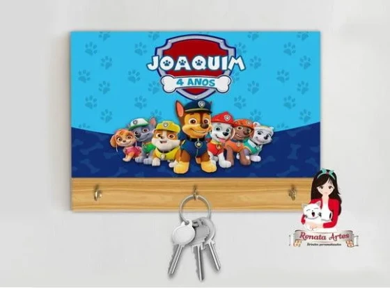 Porta Chaves Patrulha Canina Azul