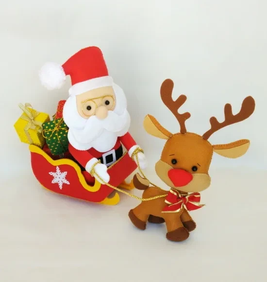 Natal - Papai Noel em Feltro