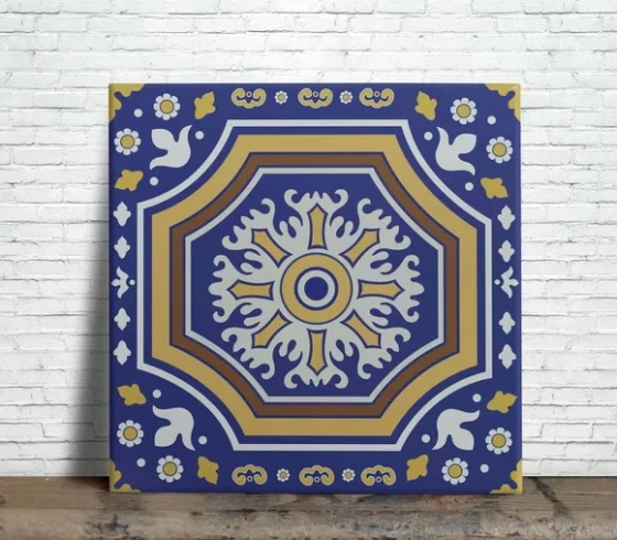 Azulejo 15x15 Português Decorativo com Suporte Brinde