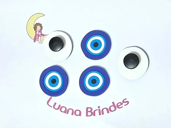 Pins de Crocs Olho Grego Emborrachado Pacote com 6 Unidades